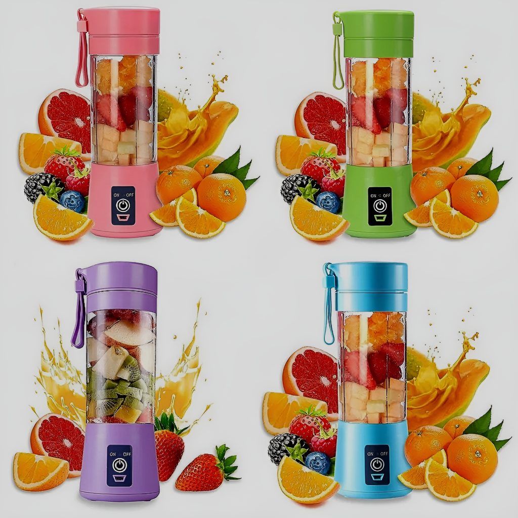 Usb Chargeable Juicer Blender 6 Blades Fruit Vegetable Blender
