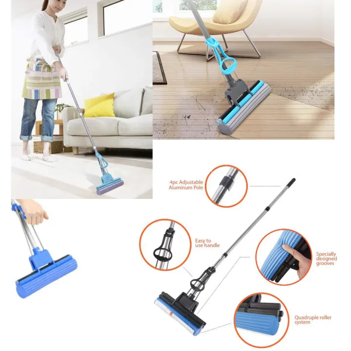 Signle Roller Pva Sponge Mop Floor Cleaning Squeeze Mop