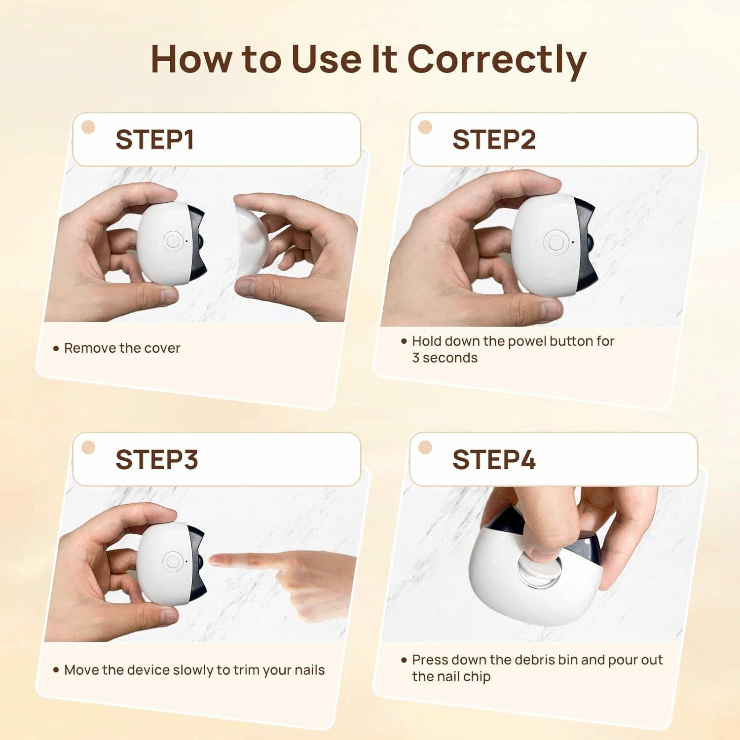 Automatic Electric Nail Clipper Trimmer For Elderly And Children