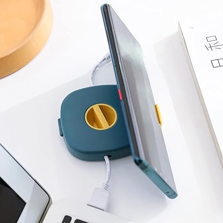 Portable Round Rotatable Wire Cable Storage Box Data Line Box Mobile Phone
