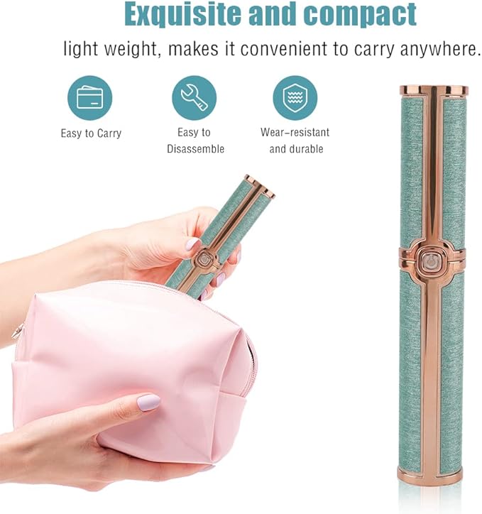 2 In 1 Flawless Facial Hair Remover  Shaver  For Eyebrow Upper Lip Chin Armpit