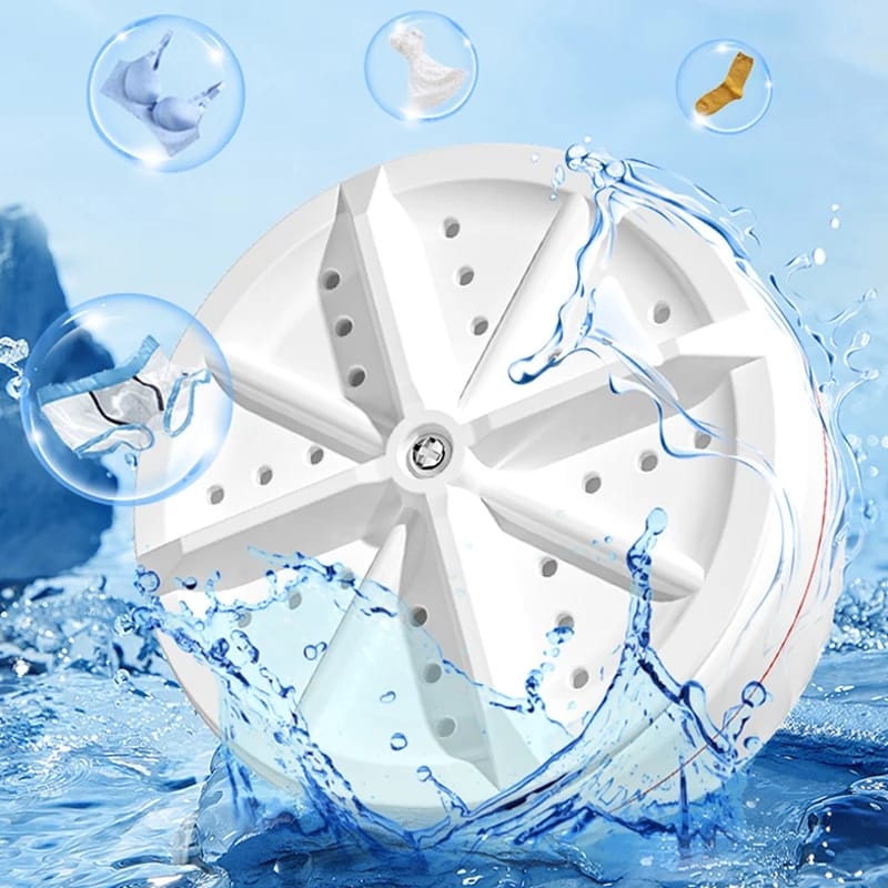 USB Travel Washer Washing Air Bubble Machine Ultrasonic Rotating Turbine