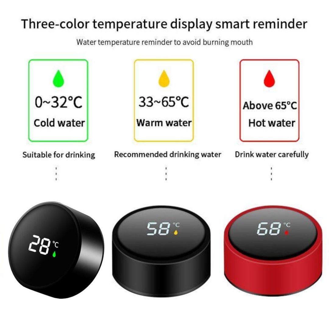 Temperature Display Vacuum Insulated Water Bottle