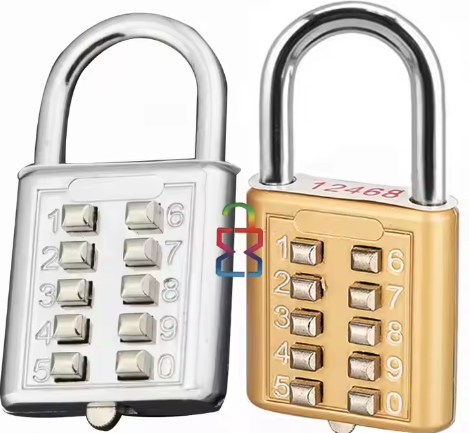 Digit Lock 10 Digit Push Button Padlock For Doors Locker Number Code Lock