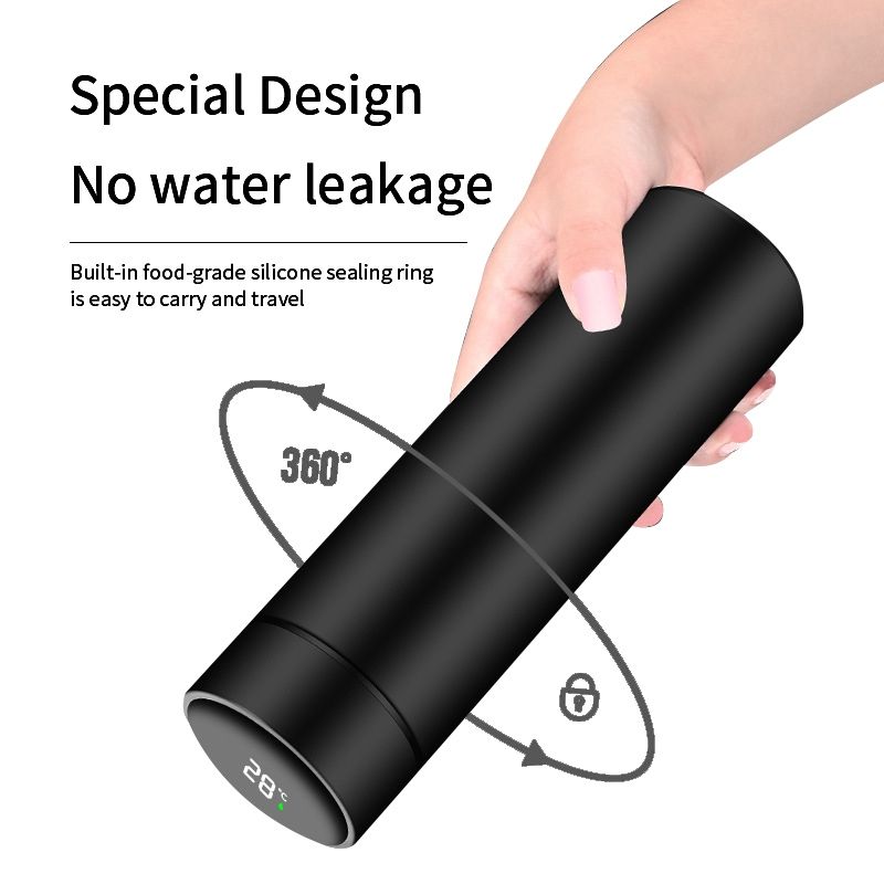 Temperature Display Vacuum Insulated Water Bottle