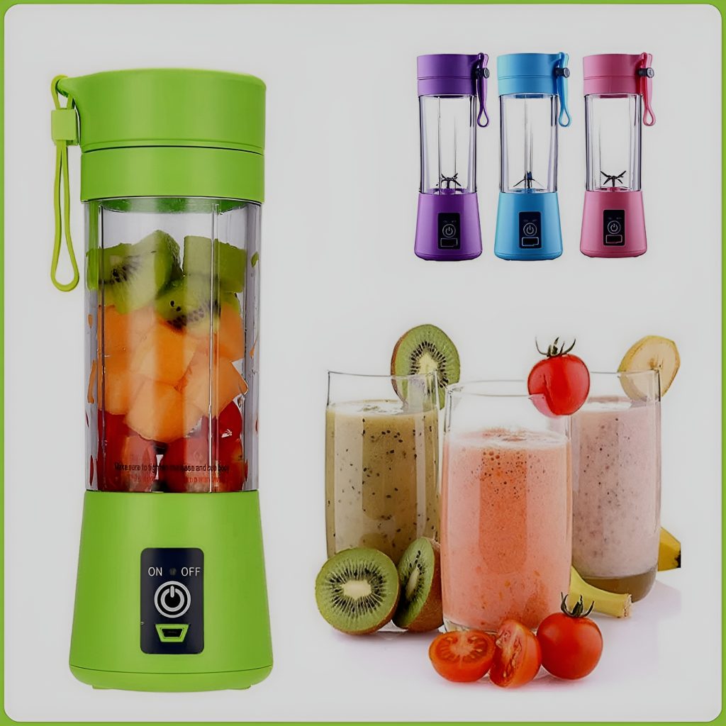 Usb Chargeable Juicer Blender 6 Blades Fruit Vegetable Blender