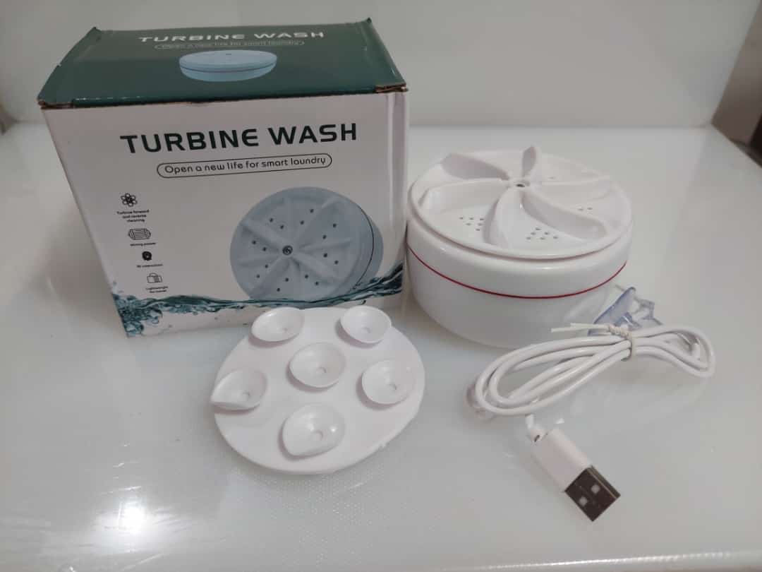 USB Travel Washer Washing Air Bubble Machine Ultrasonic Rotating Turbine