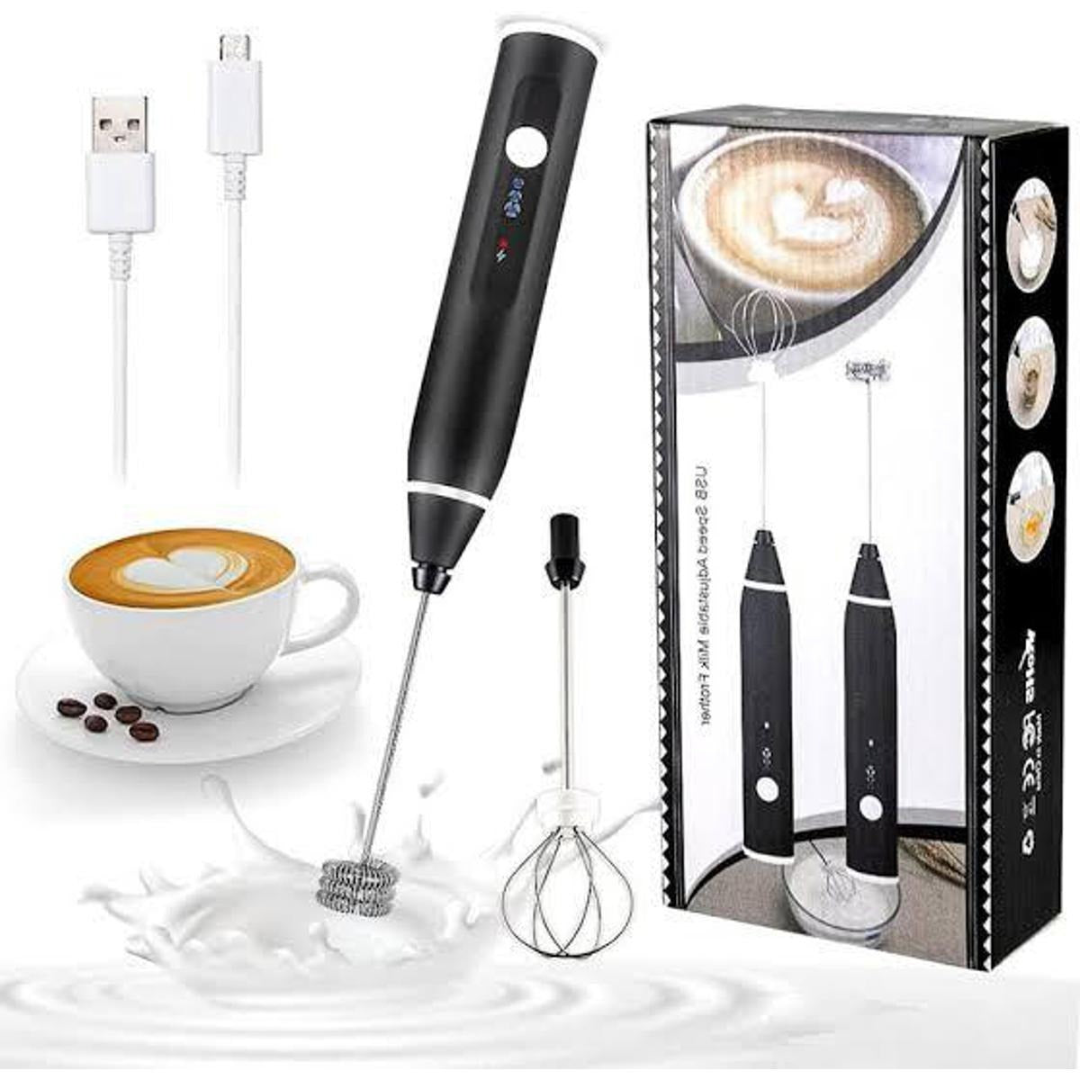 Rechargeable 2-in-1 Coffee Beater – 3-Speed Adjustable Electric
